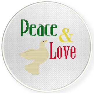 Charts Club Members Only: Peace And Love Cross Stitch Pattern