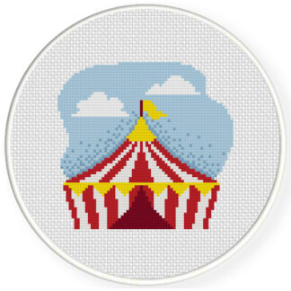 Circus Tent Cross Stitch Pattern