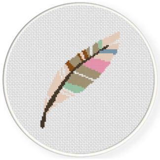 Charts Club Members Only: Colorful Feather Cross Stitch Pattern