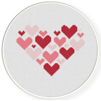 Charts Club Members Only: Hearts On Heart Cross Stitch Pattern