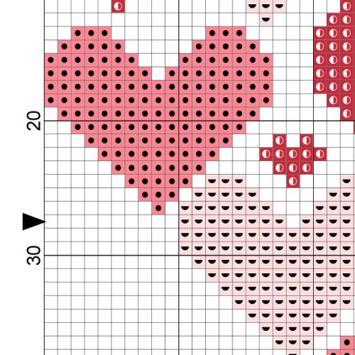 Charts Club Members Only: Hearts On Heart Cross Stitch Pattern – Daily ...