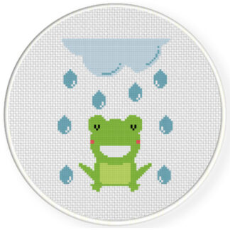 Charts Club Members Only: Rain Frog Cross Stitch Pattern