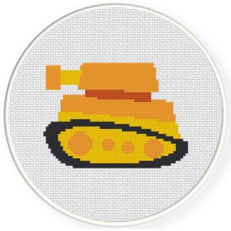 Yellow Tank Cross Stitch Pattern