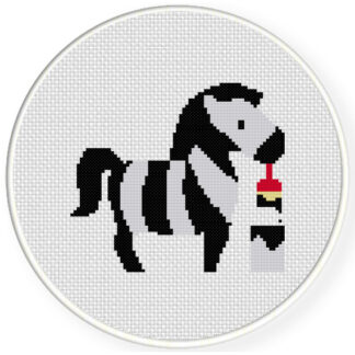 Zebra Paint Cross Stitch Pattern