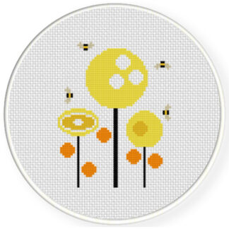 Charts Club Members Only: Buzy Bees Cross Stitch Pattern