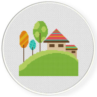 Charts Club Members Only: Cute Little House Cross Stitch Pattern