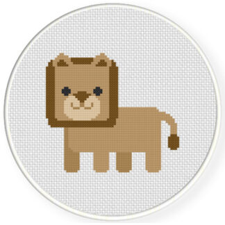 Cute Polygon Lion Cross Stitch Pattern