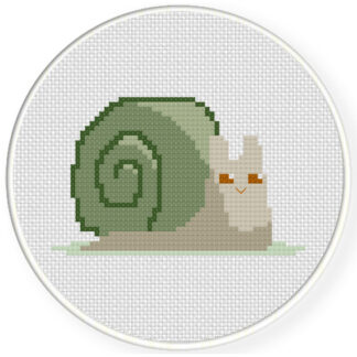Happy Snail Cross Stitch Pattern