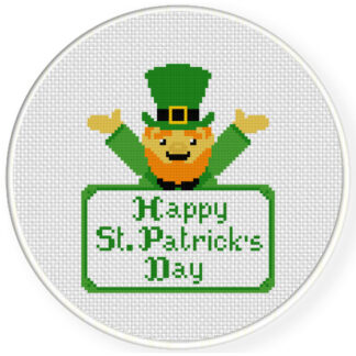 Charts Club Members Only: Happy St. Patrick's Day Cross Stitch Pattern