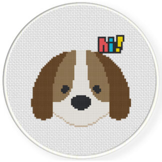 Charts Club Members Only: Hi Dog Cross Stitch Pattern