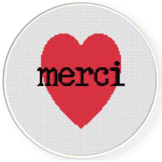 Merci Cross Stitch Pattern