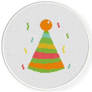 Charts Club Members Only: Party Hat Cross Stitch Pattern