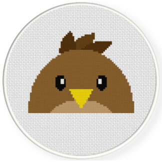 Peeking Bird Cross Stitch Pattern