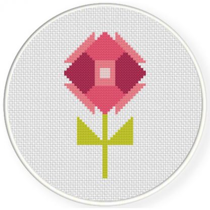 Charts Club Members Only: Polygon Flower Cross Stitch Pattern – Daily ...