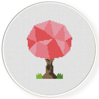 Charts Club Members Only: Polygon Tree Cross Stitch Pattern