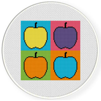 Pop Art Apple Cross Stitch Pattern