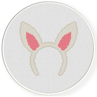 Rabbit Hair Band Cross Stitch Pattern
