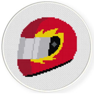 Charts Club Members Only: Racer Helmet Cross Stitch Pattern