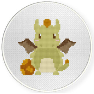 Charts Club Members Only: Cute Dragon Cross Stitch Pattern