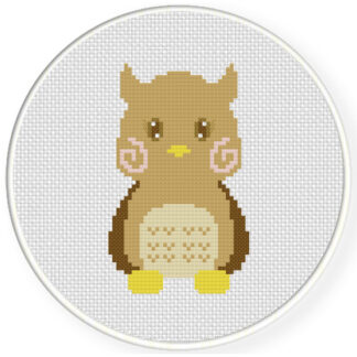 Cutie Owl Cross Stitch Pattern