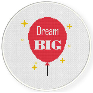 Charts Club Members Only: Dream Big Balloon Cross Stitch Pattern