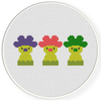 Charts Club Members Only: Flower Creatures Cross Stitch Pattern