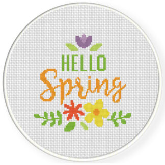 Charts Club Members Only: Hello Spring Decorative Cross Stitch Pattern