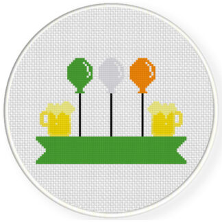 Irish Balloons Cross Stitch Pattern