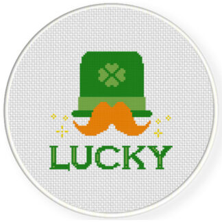 Charts Club Members Only: Irish Mustache Cross Stitch Pattern