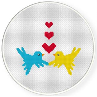 Lovebirds Cross Stitch Pattern Daily Cross Stitch