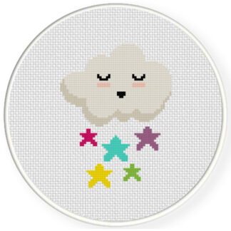 Charts Club Members Only:Raining Stars Cross Stitch Pattern