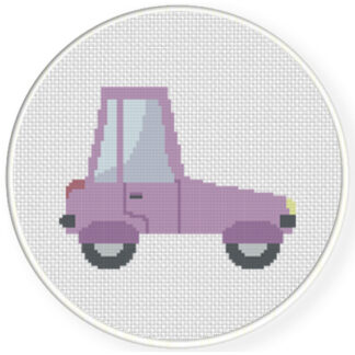 Violet Car Cross Stitch Pattern