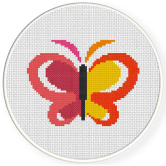 Charts Club Members Only: Abstract Butterfly Cross Stitch Pattern