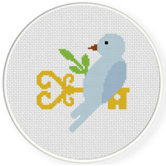 Charts Club Members Only: Bird And Key Cross Stitch Pattern