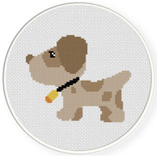 Cute Brown Dog Cross Stitch Pattern