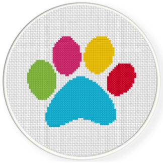 Charts Club Members Only: Dog Paw Cross Stitch Pattern