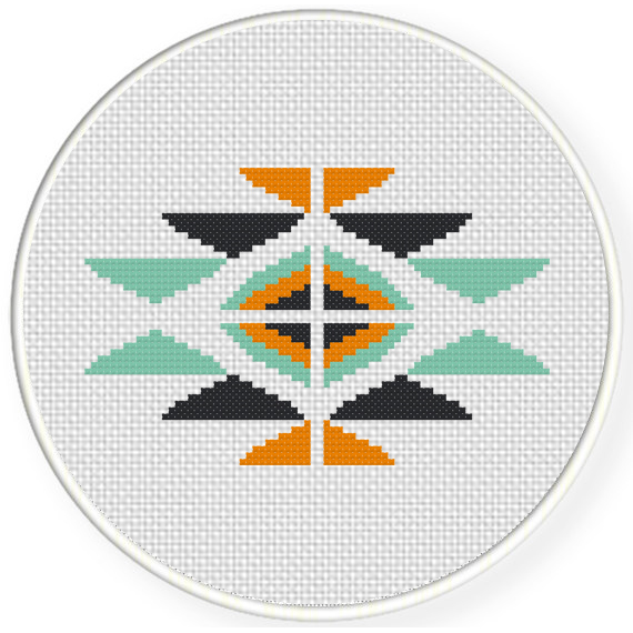 Ethnic Symbol Cross Stitch Pattern Daily Cross Stitch