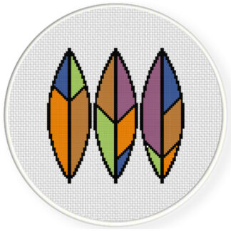 Feather Line Cross Stitch Pattern