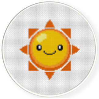Happy Sun Cross Stitch Pattern