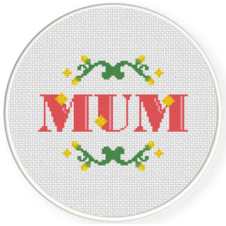 Charts Club Members Only: I Heart Mum Cross Stitch Pattern