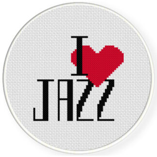 I heart Jazz Cross Stitch Pattern