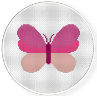 Charts Club Members Only: Purple Butterfly Cross Stitch Pattern