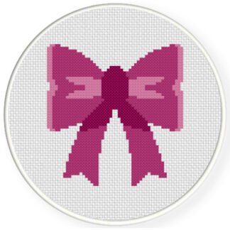 Charts Club Members Only: Purple Ribbon Cross Stitch Pattern