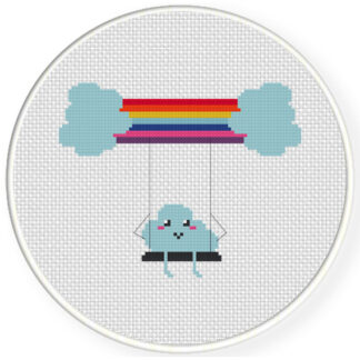 Rainbow Swing Cross Stitch Pattern