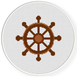 Ship Wheel Cross Stitch Pattern
