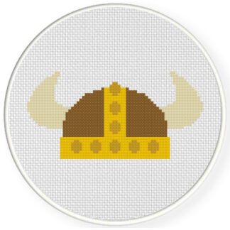 Charts Club Members Only: Viking Helmet Cross Stitch Pattern