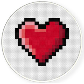 Charts Club Members Only: 8-Bit Heart Cross Stitch Pattern