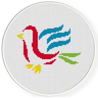 Charts Club Members Only: Bird Brush Stroke Cross Stitch Pattern