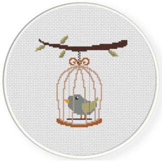 Charts Club Members Only: Birdie Cage Cross Stitch Pattern