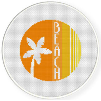 Coconuts Beach Cross Stitch Pattern